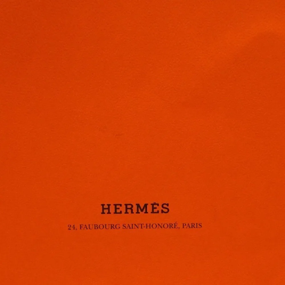 Hermes Original Shopping Gift Bag Iconic HERMÈS Slim Tall Orange 16.5